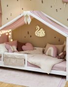 Little Amy Baldachin muselina pentru pat tip casuta Mov deschis 300 cm