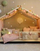 Little Amy Baldachin muselina pentru pat tip casuta Somon 400 cm