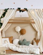Little Amy Balon Textil Muselina Golden Dots Handmade Crem