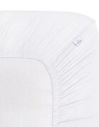 Little Amy Cearceaf muselina organica cu elastic Alb 90 x 180 cm