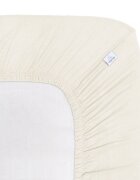Little Amy Cearceaf muselina organica cu elastic Crem 80 x 160 cm