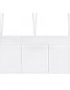 Little Amy Organizator suspendat din muselina pentru pat 60 x 30 cm Alb