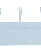 Little Amy Organizator suspendat din muselina pentru pat 60 x 30 cm Albastru deschis