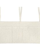 Little Amy Organizator suspendat din muselina pentru pat 60 x 30 cm Golden dots crem