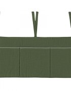 Little Amy Organizator suspendat din muselina pentru pat 60 x 30 cm Verde
