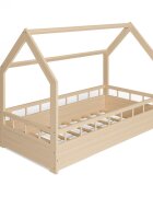 Little Amy Pat pentru copii casuta Montessori MonteHouse Natur 90 x 180 cm