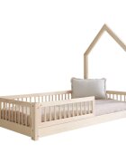Little Amy Pat pentru copii casuta montessori Mossy balustrade cu bare rotunde Natur 120x200 cm
