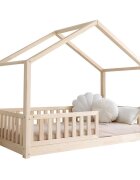 Little Amy Pat pentru copii casuta montessori Stillwood Cottage balustrade cu bare plate Natur 90x180 cm