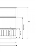 Little Amy Pat pentru copii casuta montessori Timber Sleep balustrade cu bare rotunde Natur 90x200 cm