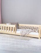 Little Amy Pat pentru copii Montessori cu balustrada Charlie balustrade cu bare plate Natur 90 x 200 cm