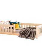 Little Amy Pat pentru copii Montessori cu balustrada Charlie balustrade cu bare plate Natur 90 x 200 cm
