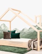 Little Amy Pat pentru copii Montessori tip casuta LittleAmy Dream Natur 90 x 200 cm