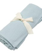 Little Amy Paturica din muselina bumbac organic MiniMini 130 x 130 cm Baby Blue