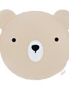 Little Amy Perna decorativa din muselina Ursulet Bej deschis 30 cm