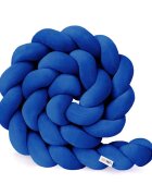 Little Amy Protectie de pat impletita MiniMini Velvet Magic Albastru Royal 350 cm