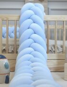 Little Amy Protectie de pat impletita MiniMini Velvet Magic Baby Blue 200 cm