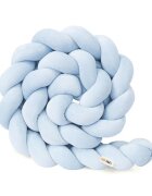 Little Amy Protectie de pat impletita MiniMini Velvet Magic Baby Blue 200 cm