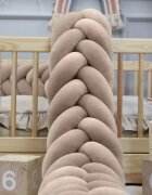 Little Amy Protectie de pat impletita MiniMini Velvet Magic Bej 200 cm