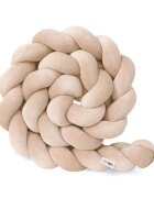 Little Amy Protectie de pat impletita MiniMini Velvet Magic Bej 200 cm