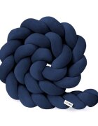 Little Amy Protectie de pat impletita MiniMini Velvet Magic Bleumarin 200 cm