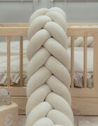 Little Amy Protectie de pat impletita MiniMini Velvet Magic Crem 350 cm