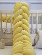Little Amy Protectie de pat impletita MiniMini Velvet Magic Galben 250 cm