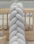 Little Amy Protectie de pat impletita MiniMini Velvet Magic Gri 250 cm