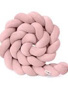 Little Amy Protectie de pat impletita MiniMini Velvet Magic Roz Pudrat 200 cm