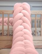 Little Amy Protectie de pat impletita MiniMini Velvet Magic Somon 200 cm