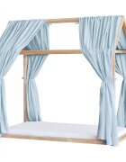 Little Amy Set 2 baldachine muselina pentru pat tip casuta Albastru deschis 2x330 cm pentru pat 100x180 cm