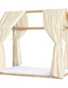 Little Amy Set 2 baldachine muselina pentru pat tip casuta Crem 2 x 315 cm pentru pat 90 x 200 cm