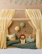 Little Amy Set 2 baldachine muselina pentru pat tip casuta Galben 2x315 cm pentru pat 90x180 cm