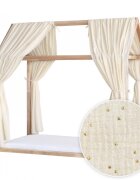 Little Amy Set 2 baldachine muselina pentru pat tip casuta Gold Princess 2x385 cm pentru pat 140x200 cm