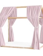 Little Amy Set 2 baldachine muselina pentru pat tip casuta Mov deschis 2x300 cm pentru pat 80x160 cm