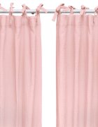 Little Amy Set draperii din muselina organica Roz 125x240 cm 2 bucati