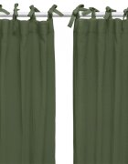 Little Amy Set draperii din muselina organica Verde 125x240 cm 2 bucati