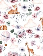 Little Amy Set lenjerie de pat single din bumbac Natura Roz pulbere 90x120 cm
