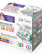 Little Doctor Aparat aerosoli cu compresor LD-212C Pro Alb cu 3 masti 3 dispensere furtun 6 metri