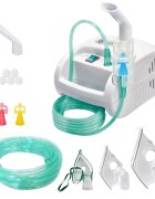 Little Doctor Aparat aerosoli cu compresor LD - 221C Pro cu 3 dispensere pentru reglarea dimensiunii particulelor 3 masti si furtun de 6 m