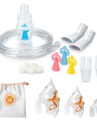 Little Doctor Aparat aerosoli LD-215C nebulizator cu compresor 3 dimensiuni de particule alb