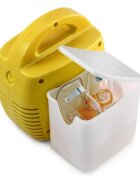 Little Doctor Aparat de aerosoli LD 211 C cu compresor galben cutie pentru accesorii 3 dispensere 3 masti