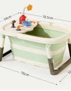 Little Mom Cadita 3 in 1 pentru copii AquaPlay Pink pliabila echipata cu masuta de joaca detasabila dus functional si dop evacuare apa picioruse reglabile in inaltime dimensiune 78.5 x 51.5 x 38 cm