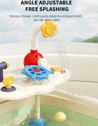 Little Mom Cadita 3 in 1 pentru copii AquaPlay Pink pliabila echipata cu masuta de joaca detasabila dus functional si dop evacuare apa picioruse reglabile in inaltime dimensiune 78.5 x 51.5 x 38 cm