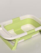 Little Mom Cadita AquaFold Thermo Green ultrapliabila cu termometru dop evacuare margini rotunjite display digital masurare temperatura dimensiuni 69.5 x 21 x 42 cm