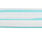 Little Mom Cadita bebelusi Fold Blue pliabila cu dop evacuare picioare cu material antiderapant margini rotunjite