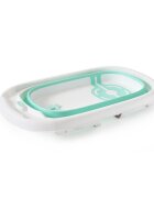 Little Mom Cadita bebelusi Fold Mint pliabila cu dop evacuare picioare cu material antiderapant margini rotunjite