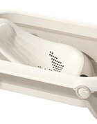 Little Mom Cadita bebelusi pliabila cu suport anatomic pentru copii Minimalist Grey prevazute cu termometru digital in 3 culori afisaj temperatura dop scurgere picioruse antiderapante 85.5 x 49 x 21 cm