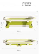 Little Mom Cadita bebelusi pliabila Grey Lux design modern cu termometru incorporat cu display digital dop pentru evacuarea apei suport pentru agatare capacitate 42L dimensiune 80 x 49 x 21 cm 0-36 luni