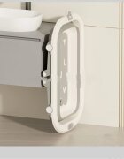 Little Mom Cadita bebelusi pliabila Grey Lux design modern cu termometru incorporat cu display digital dop pentru evacuarea apei suport pentru agatare capacitate 42L dimensiune 80 x 49 x 21 cm 0-36 luni