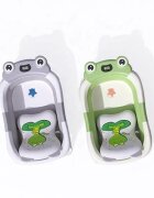 Little Mom Cadita bebelusi ultrapliabila Green Frog cu pernuta moale detasabila termometru display digital suport cap de dus dop pentru evacuarea apei material Non-Toxic